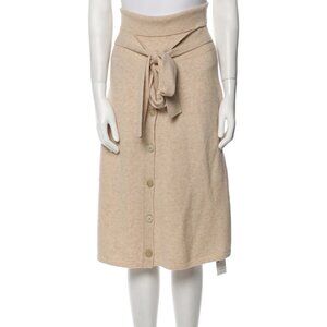 JOSEPH Wool Sweater Skirt - Oatmeal